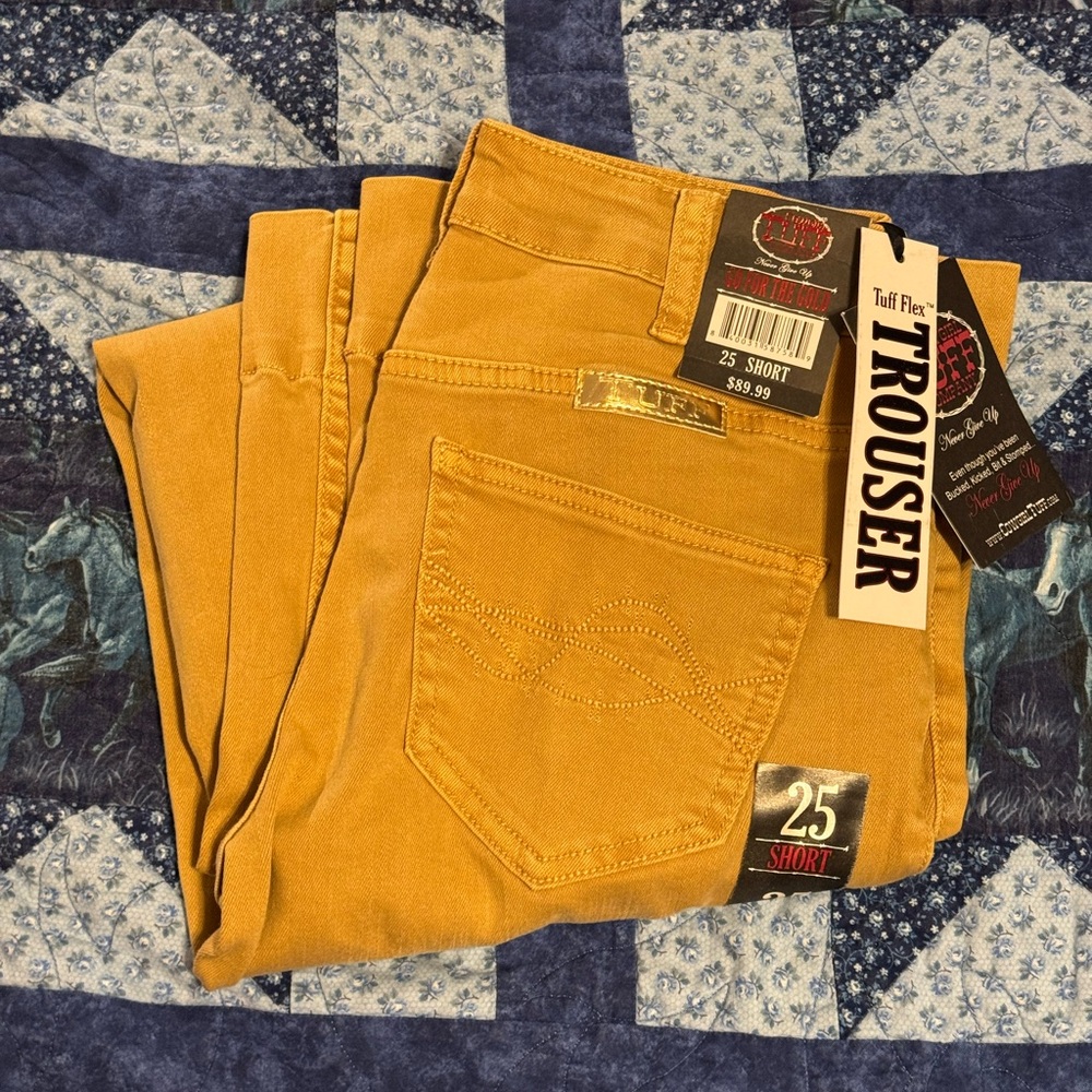 Cowgirl Tuff Gold Relaxed Jeans